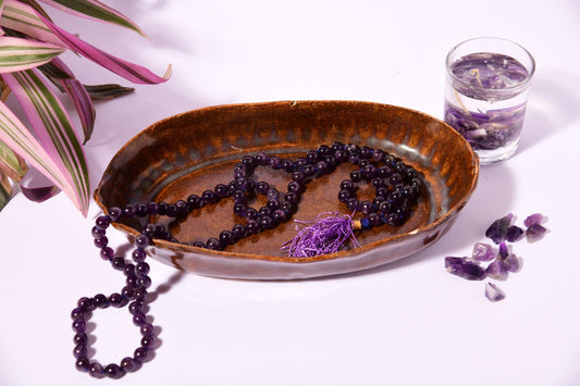 Amethyst Chanting Mala - Bodh Crystals Ca