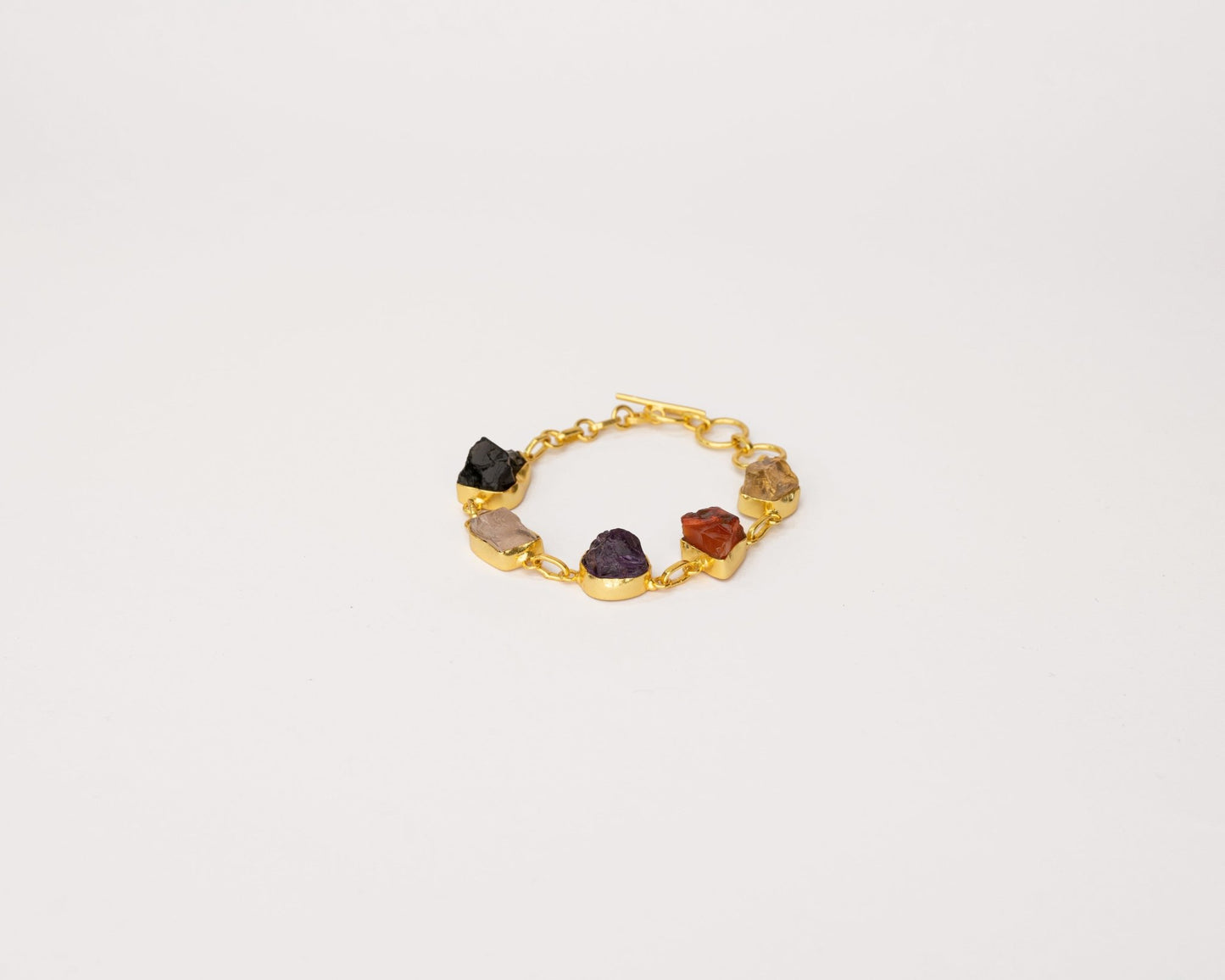 Amethyst, Citrine, Rose Quartz, Smoky Quartz & Carnelian bracelet - Bodh Crystals Ca