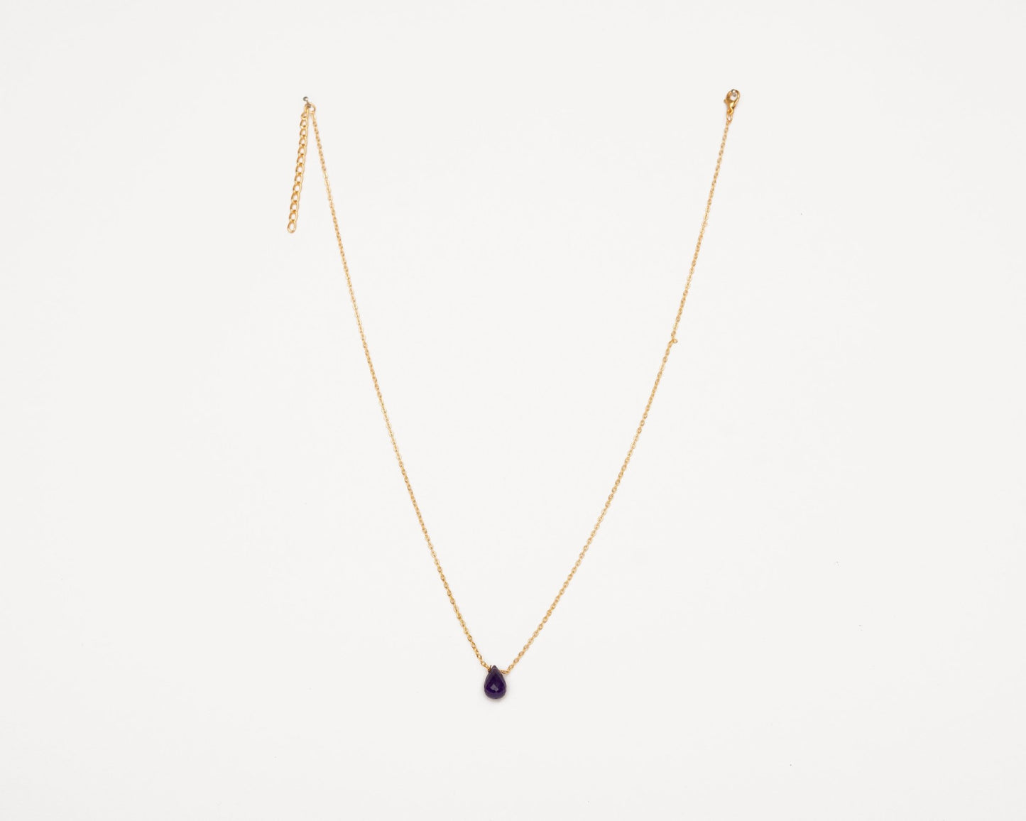 Amethyst Drop Necklace - Bodh Crystals Ca