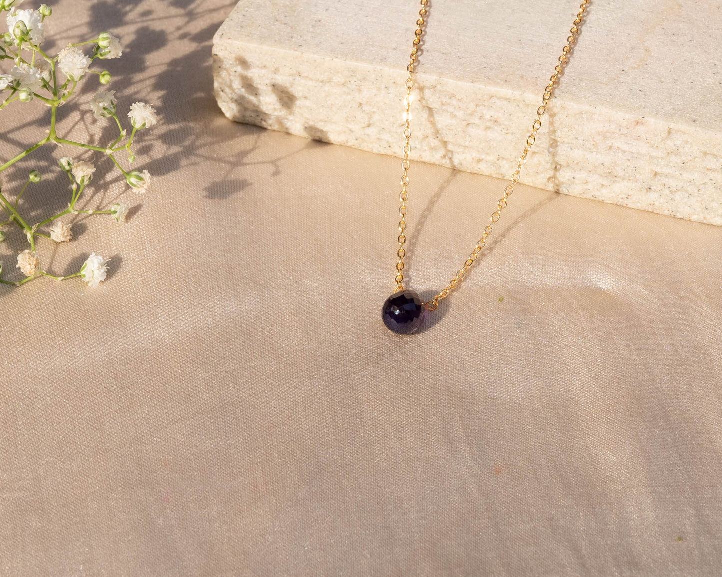 Amethyst Drop Necklace - Bodh Crystals Ca