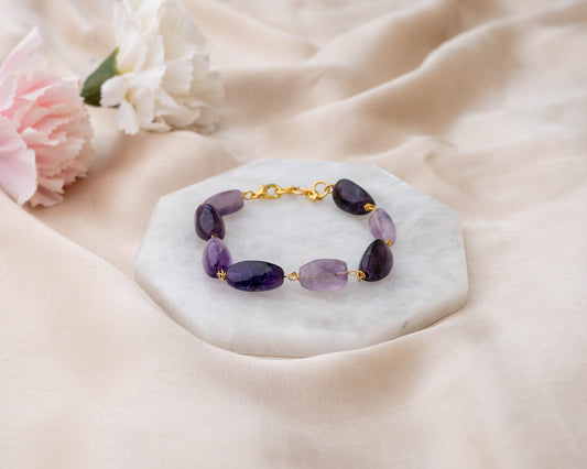 Amethyst Fancy Bracelet - Bodh Crystals Ca