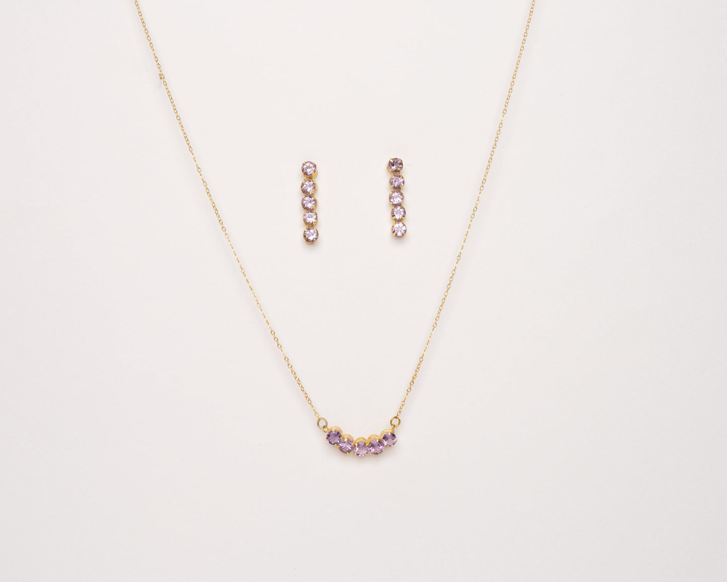 Amethyst Pendant Set Long - Bodh Crystals Ca
