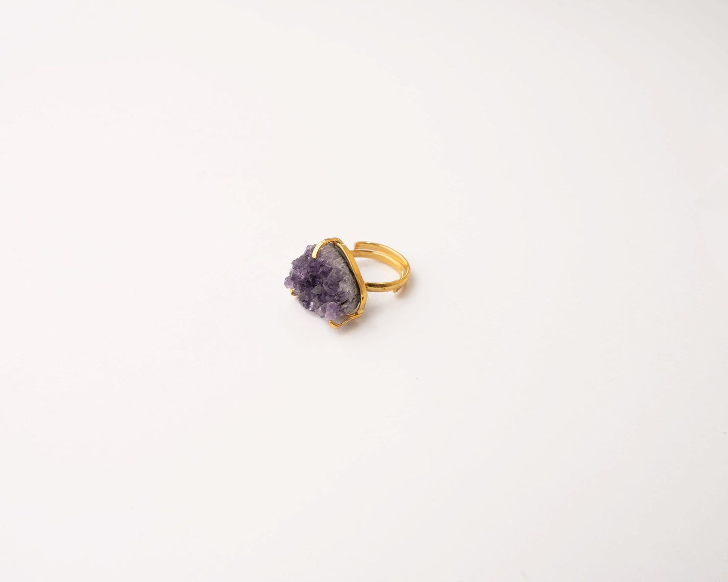 Amethyst Raw Cluster Ring - Bodh Crystals Ca
