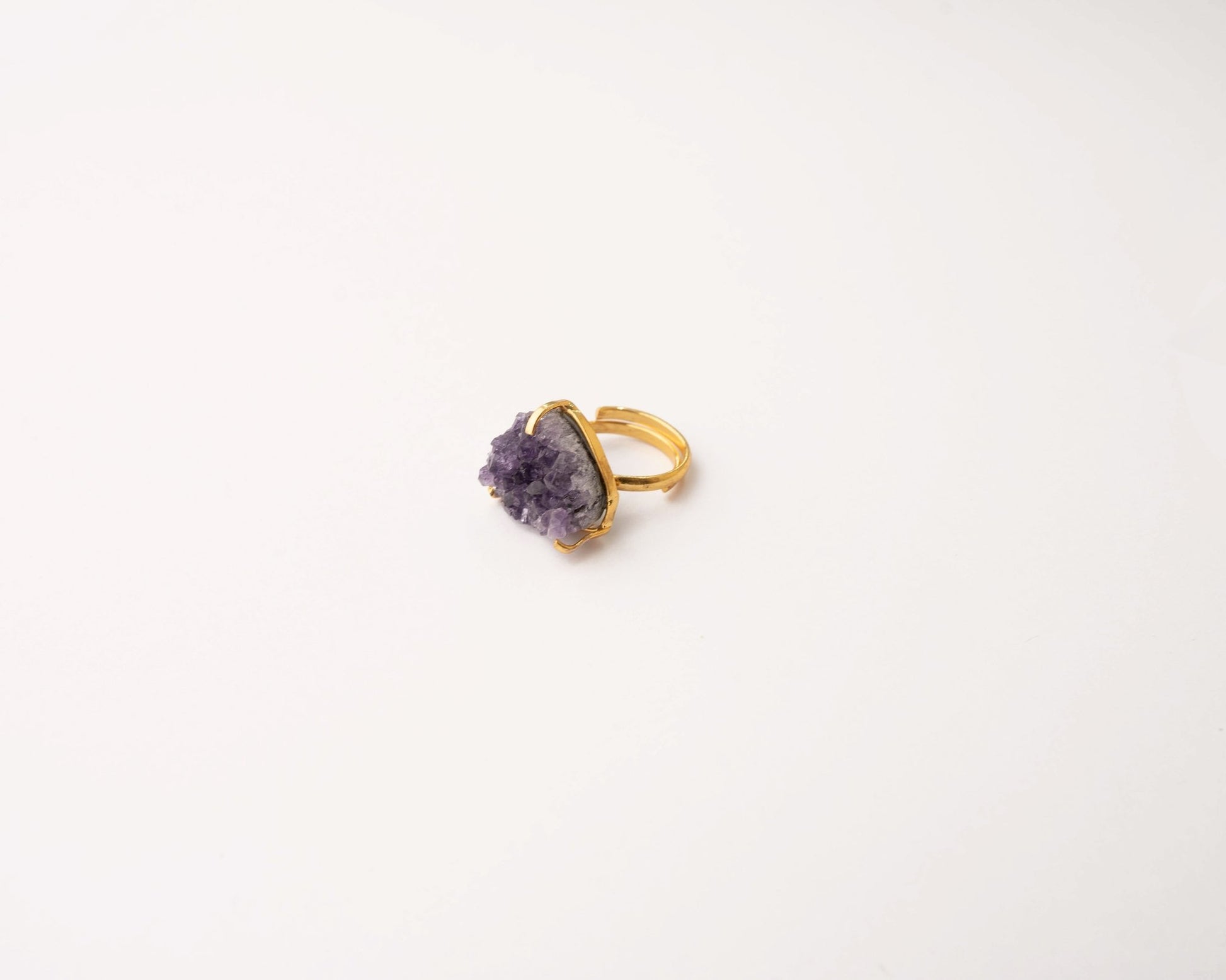 Amethyst Raw Cluster Ring - Bodh Crystals Ca