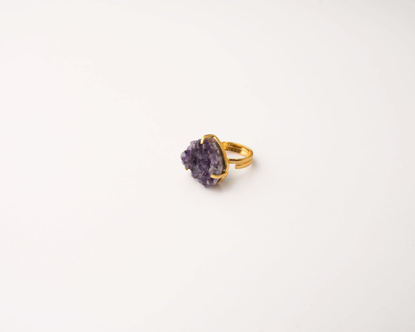 Amethyst Raw Cluster Ring - Bodh Crystals Ca