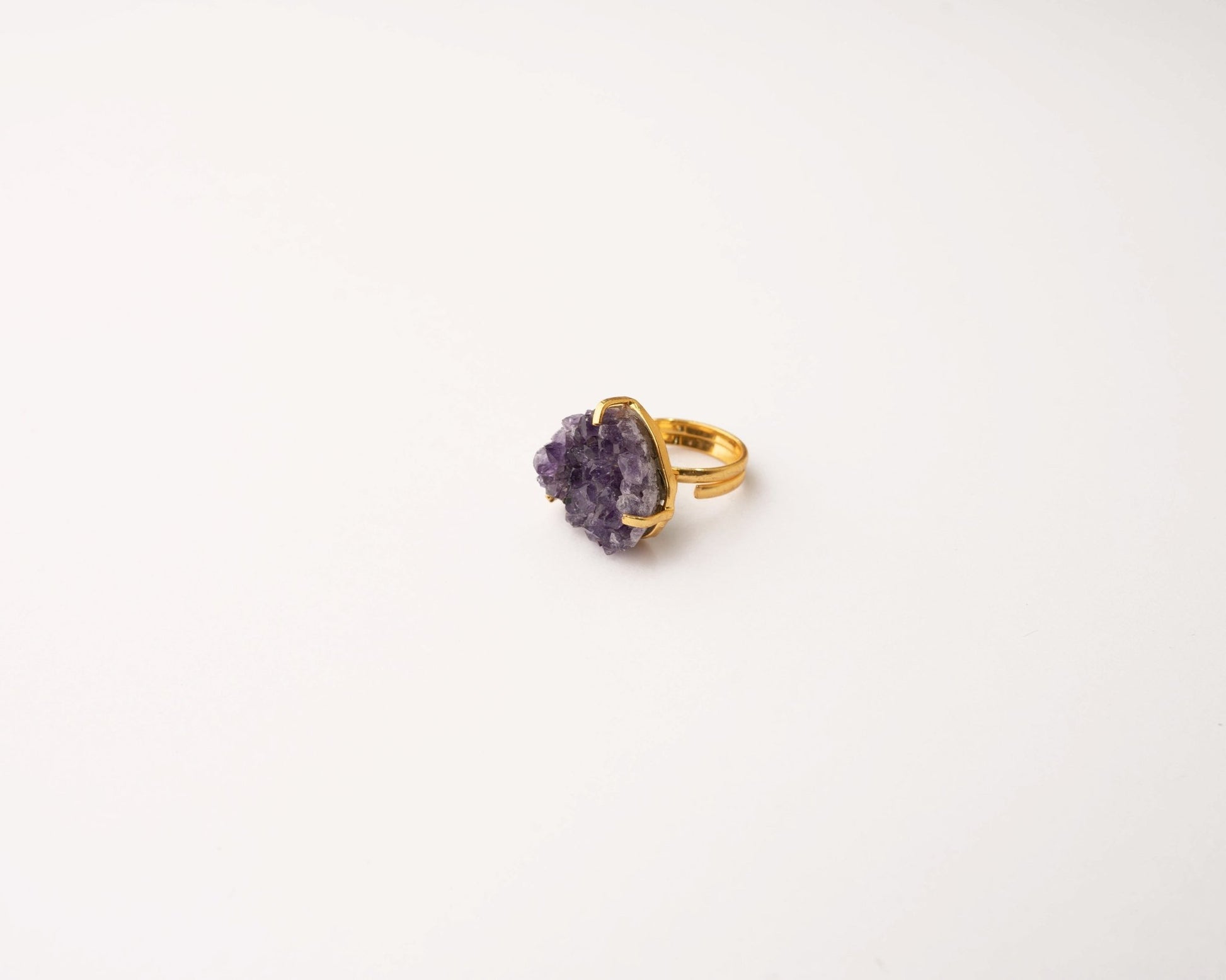 Amethyst Raw Cluster Ring - Bodh Crystals Ca