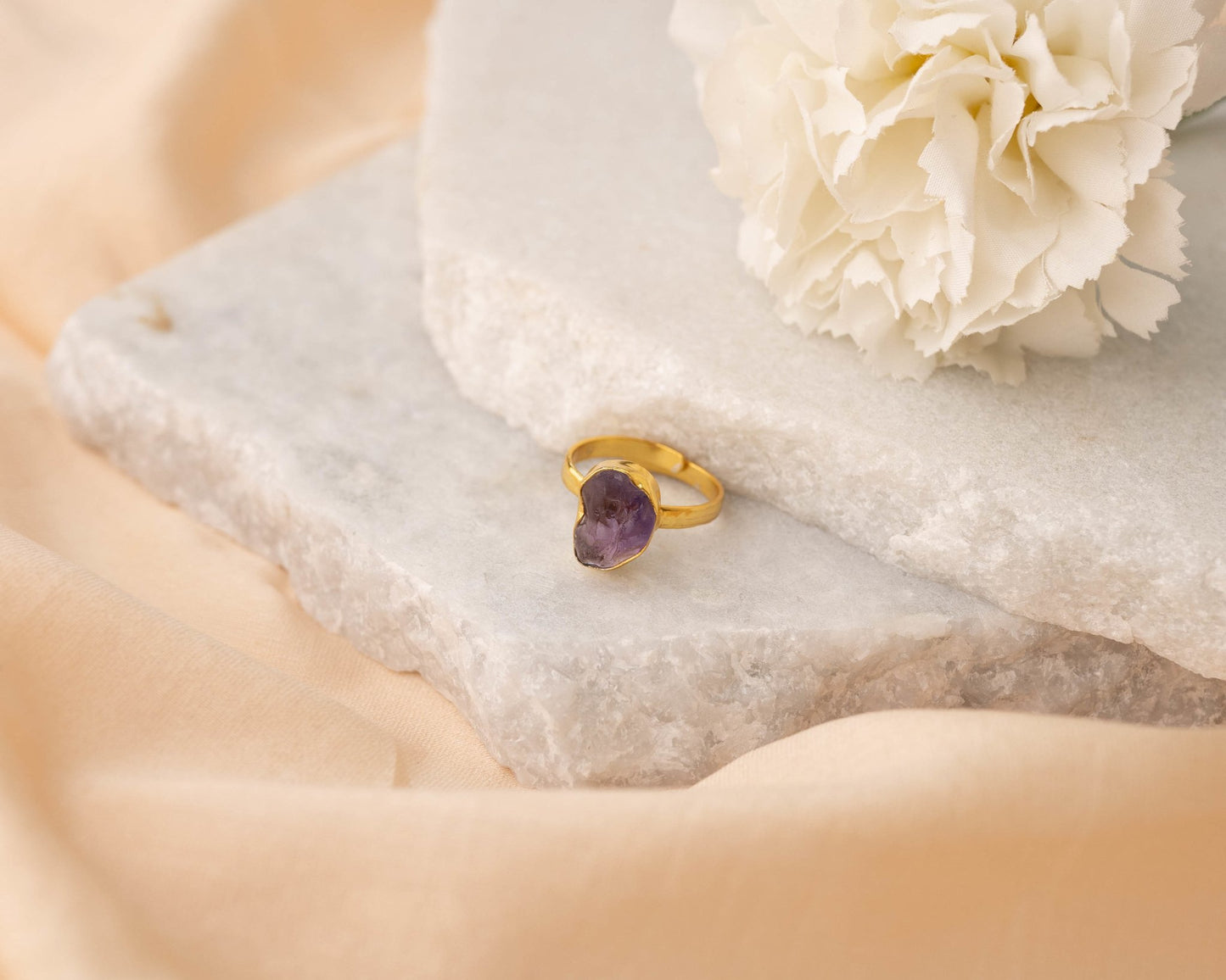 Amethyst Raw Ring - Bodh Crystals Ca