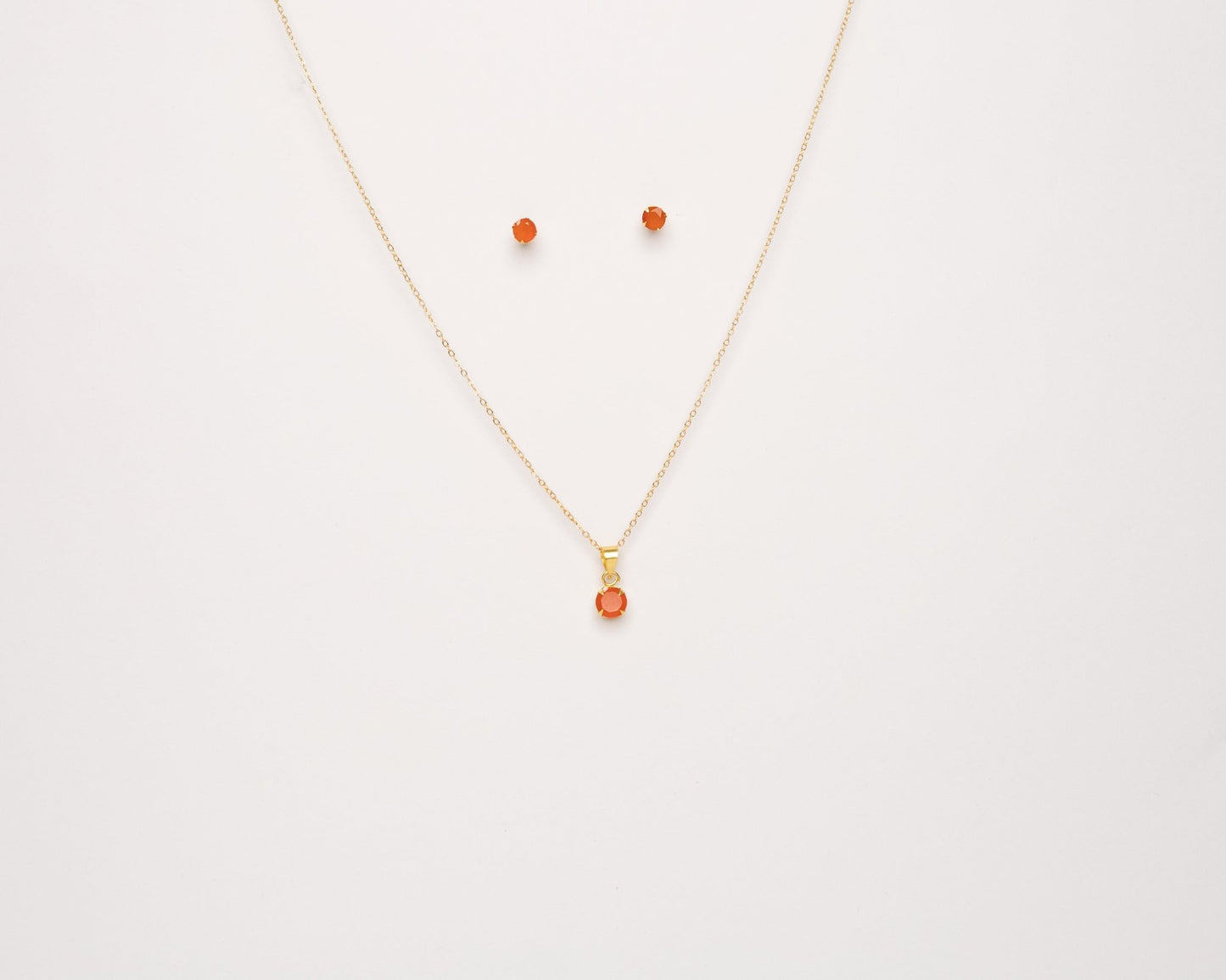 Carnelian Pendant Set Stud - Bodh Crystals Ca