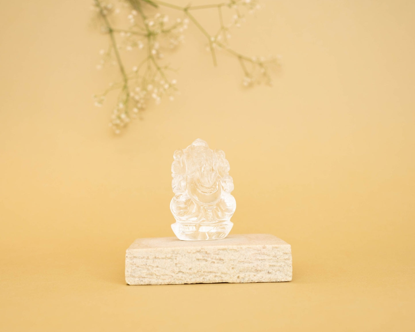 Clear Quartz Ganpati 138.1g - Bodh Crystals Ca