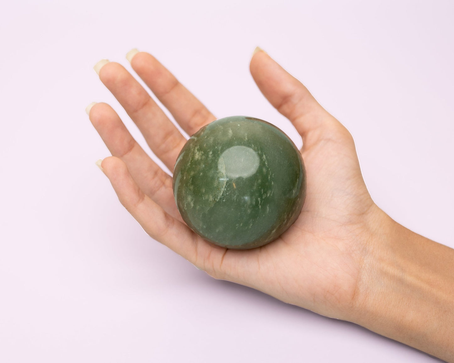 Green Aventurine Ball 185.2g - Bodh Crystals Ca