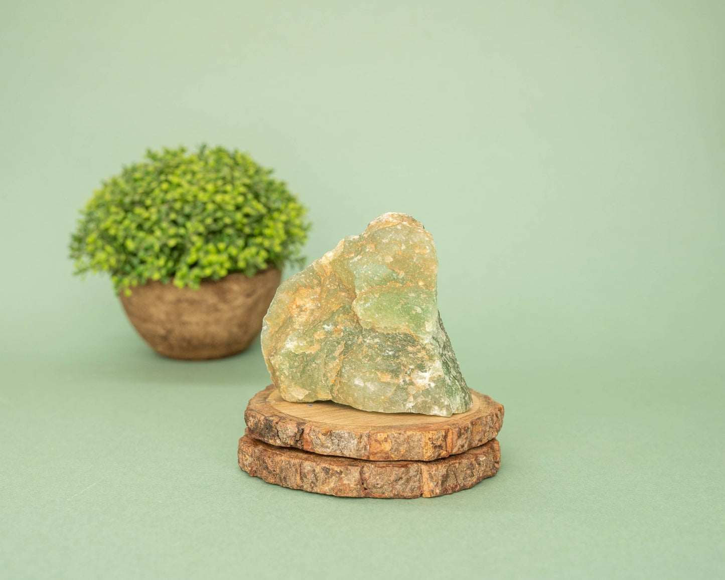 Green Aventurine Raw Cluster 205.3g - Bodh Crystal CA