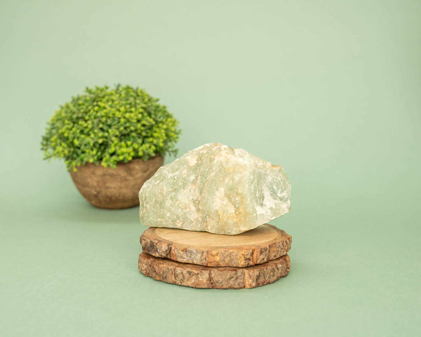 Green Aventurine Raw Cluster 222.4g - Bodh Crystal CA