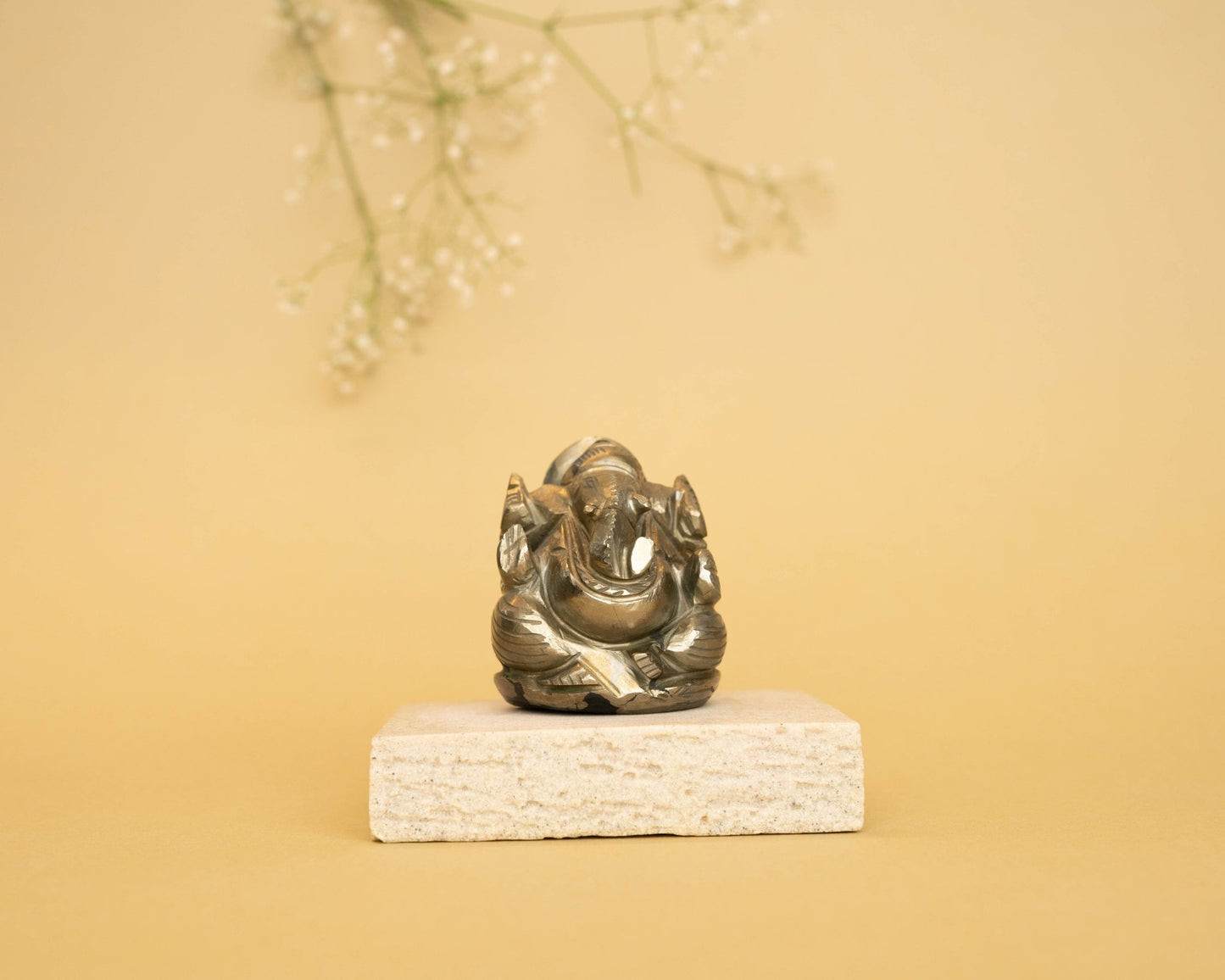 Iron Pyrite Ganpati 357.9g - Bodh Crystals Ca