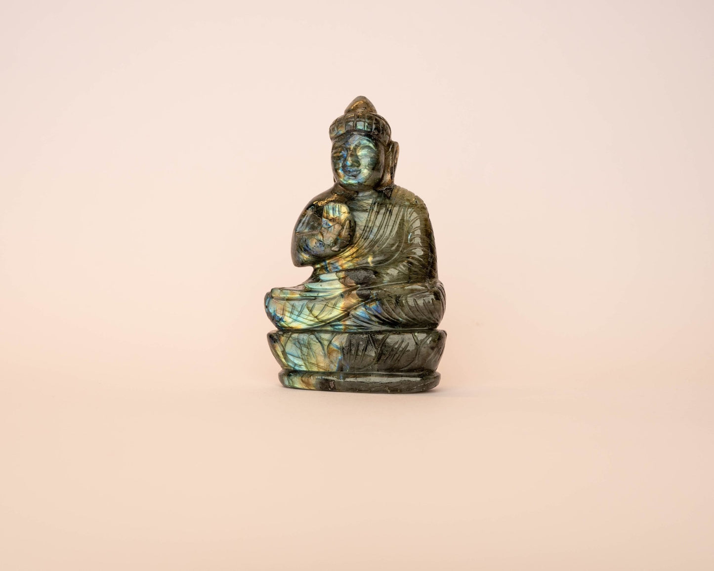 Labradorite Buddha 398g - Bodh Crystals Ca
