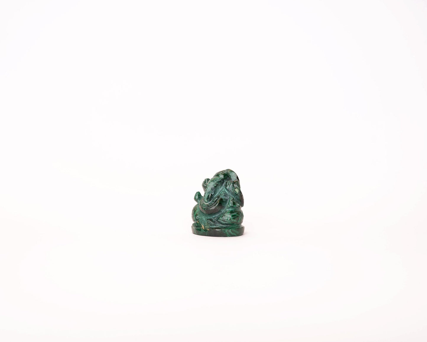Malachite Ganpati 159.9g - Bodh Crystals Ca