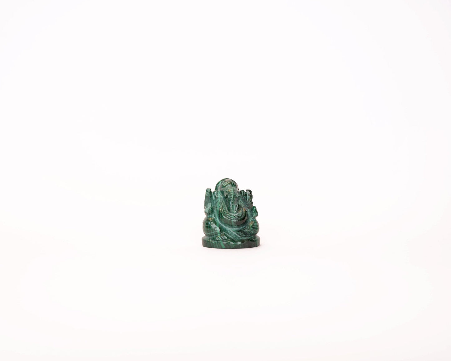 Malachite Ganpati 159.9g - Bodh Crystals Ca