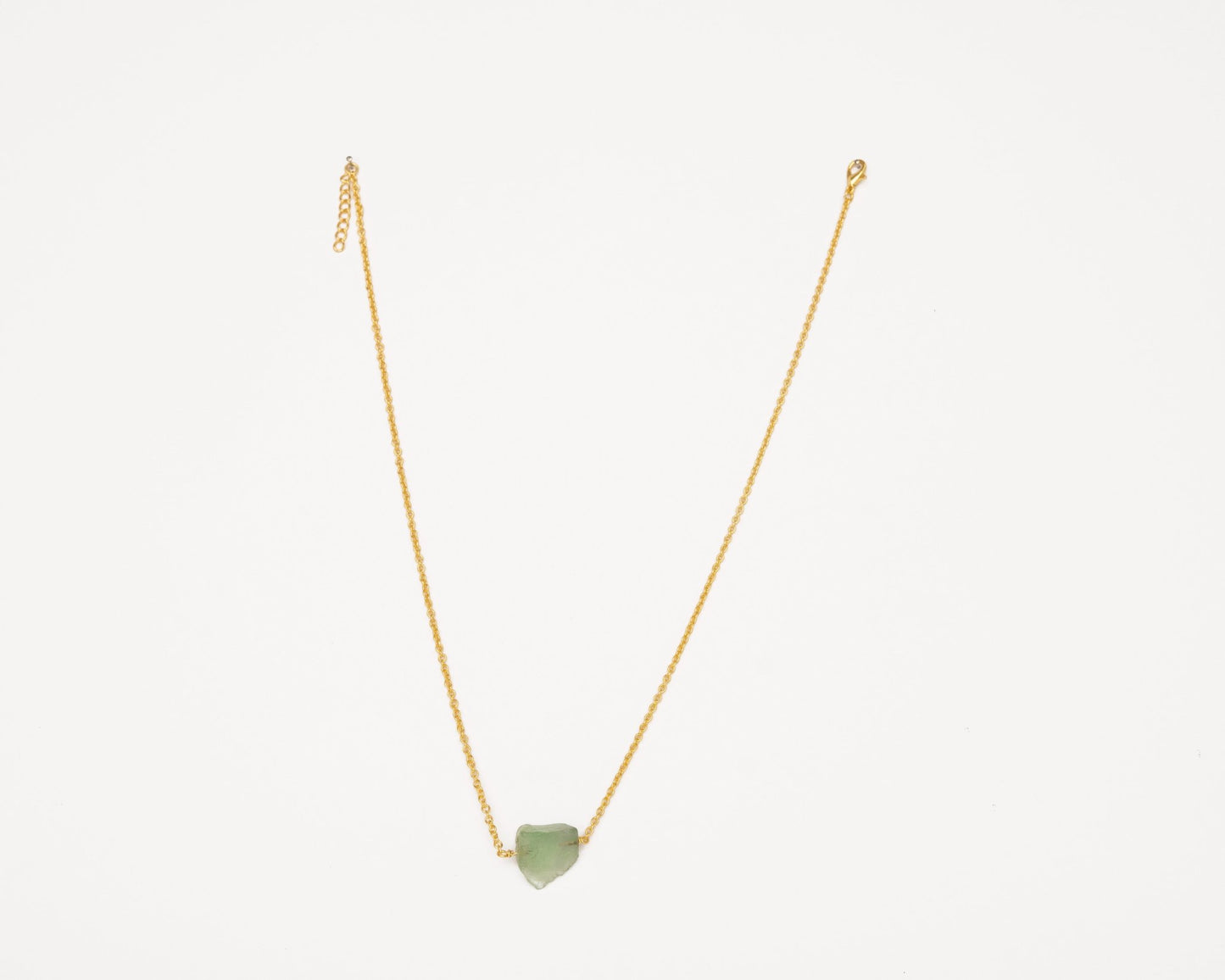 Raw Green Amethyst Necklace - Bodh Crystals Ca