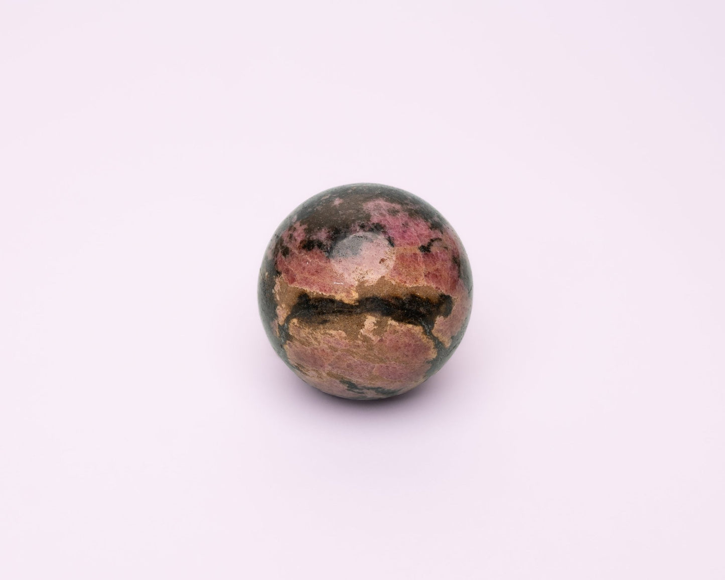 Rhodonite Ball 214.6g - Bodh Crystals Ca