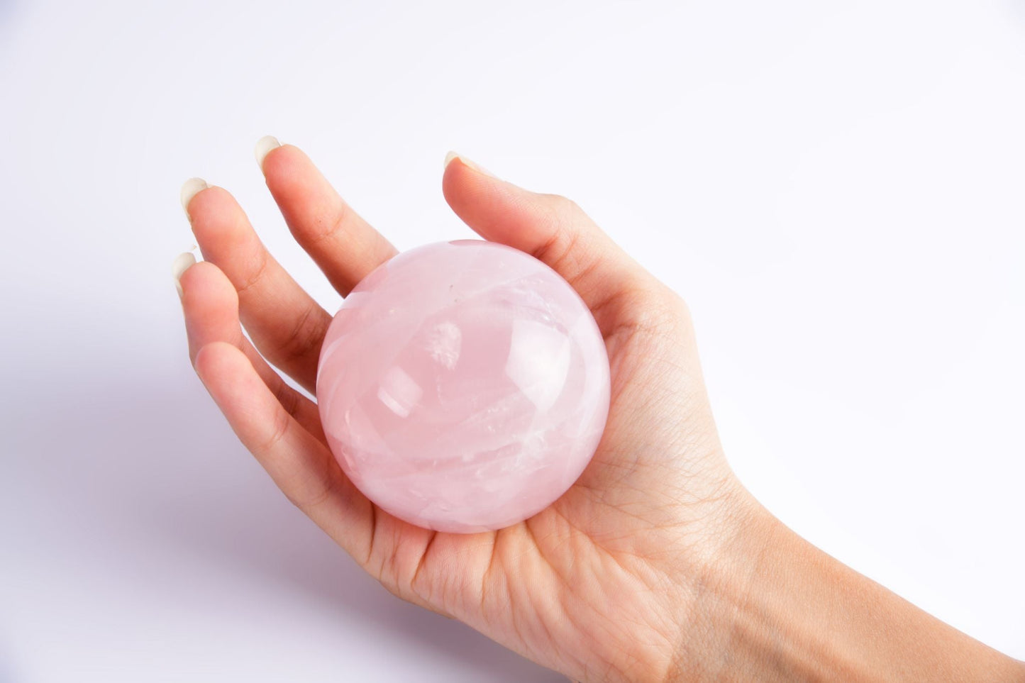 Rose Quartz Ball 176.2g - Bodh Crystals Ca
