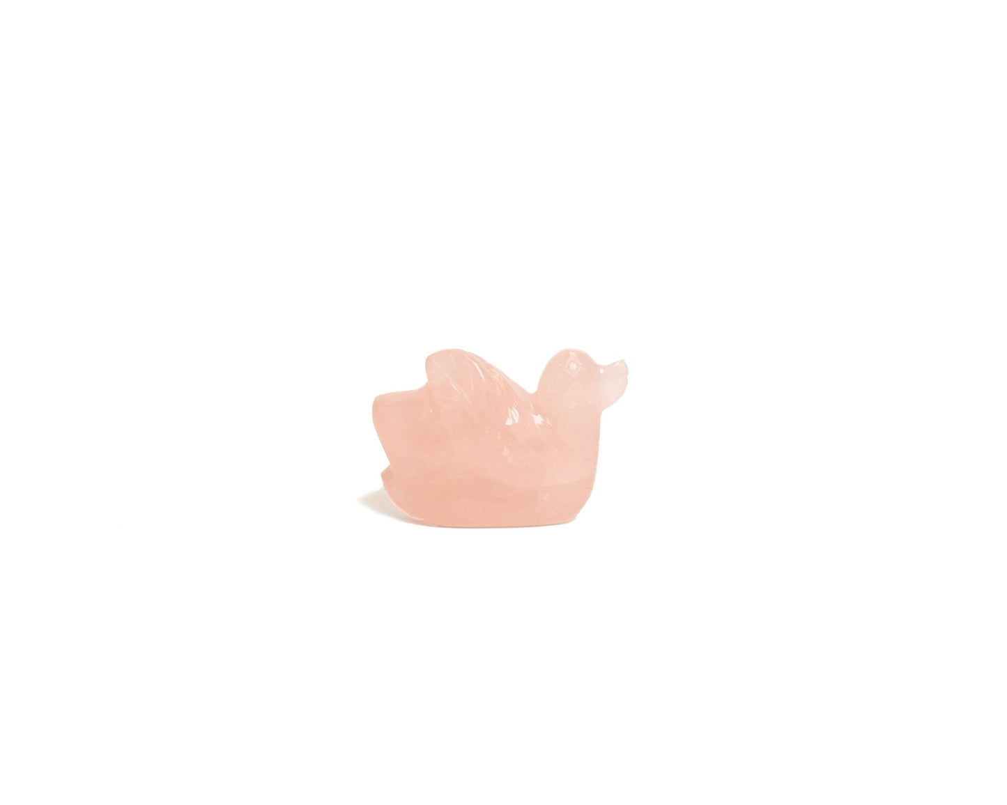 Rose Quartz Ducks 224.2 gm - Bodh Crystals Ca