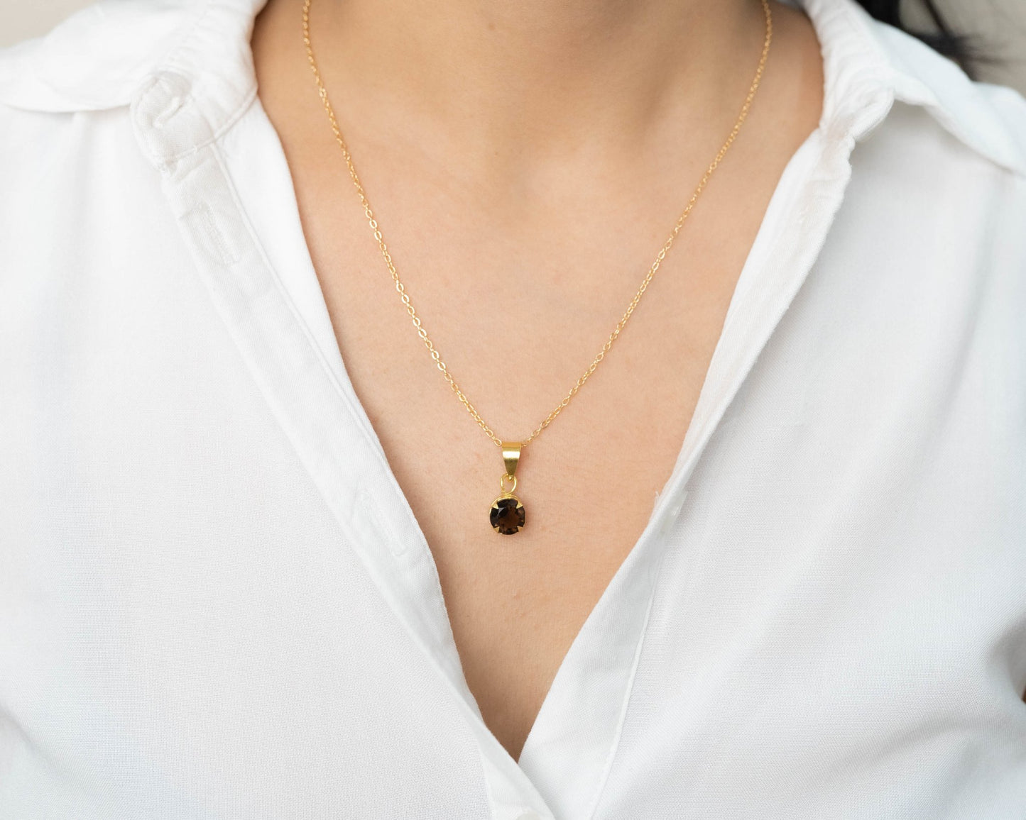 Smoky Quartz Pendant Set Stud - Bodh Crystals Ca