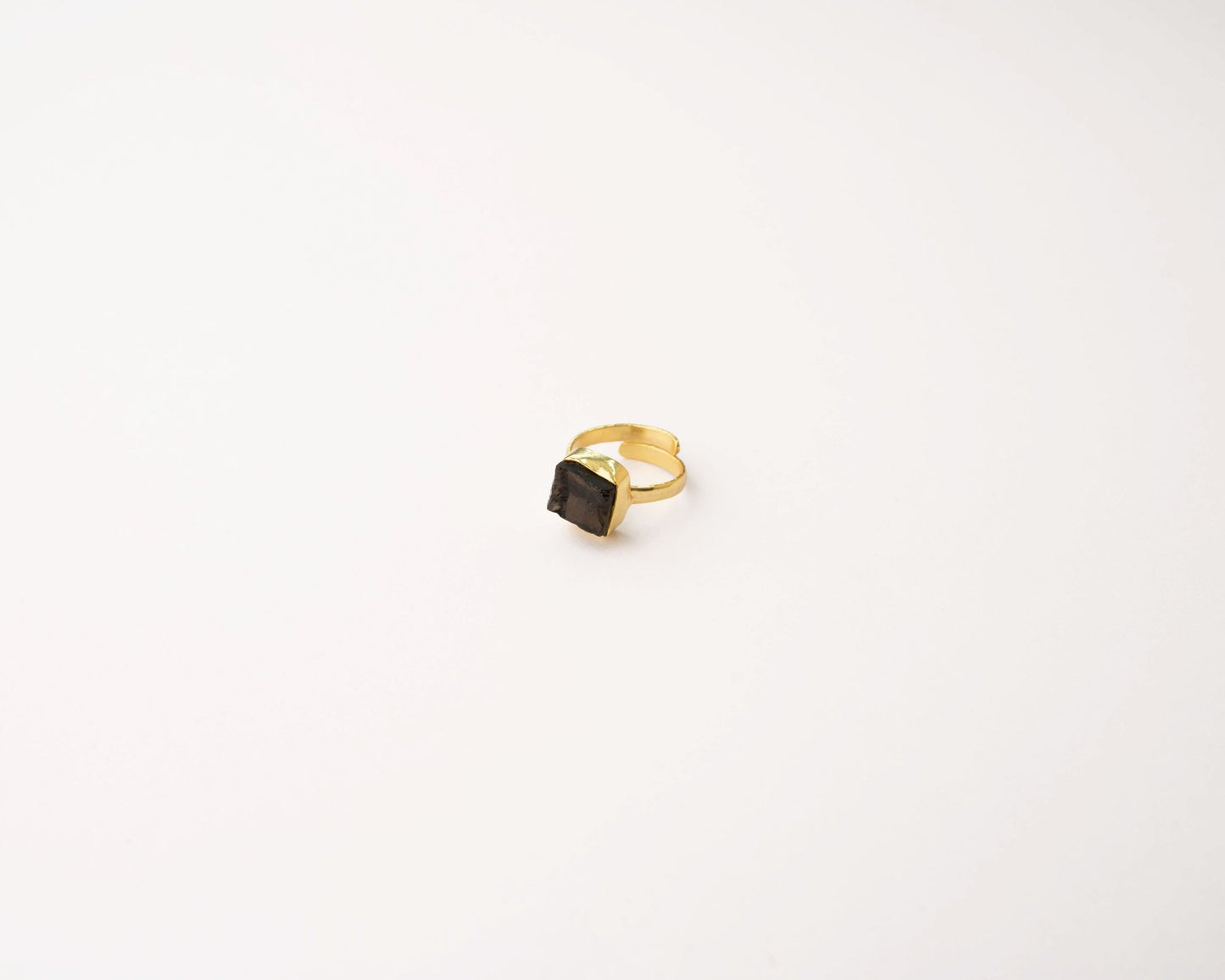 Smoky Quartz Raw Ring - Bodh Crystals Ca