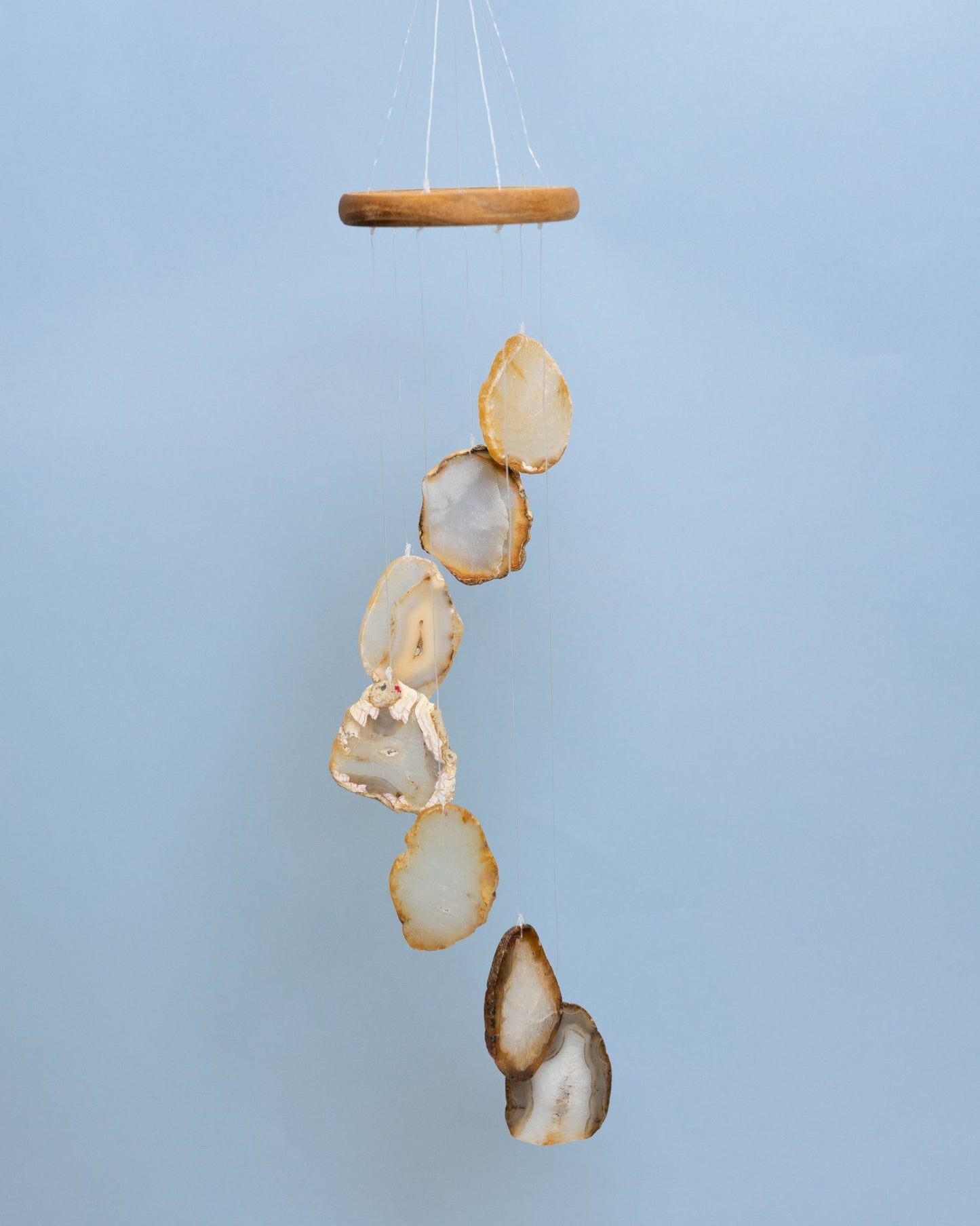 White Agate Wind Chime - Bodh Crystals Ca