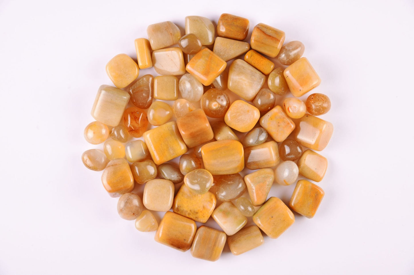 Yellow Agate Tumble - Bodh Crystal CA