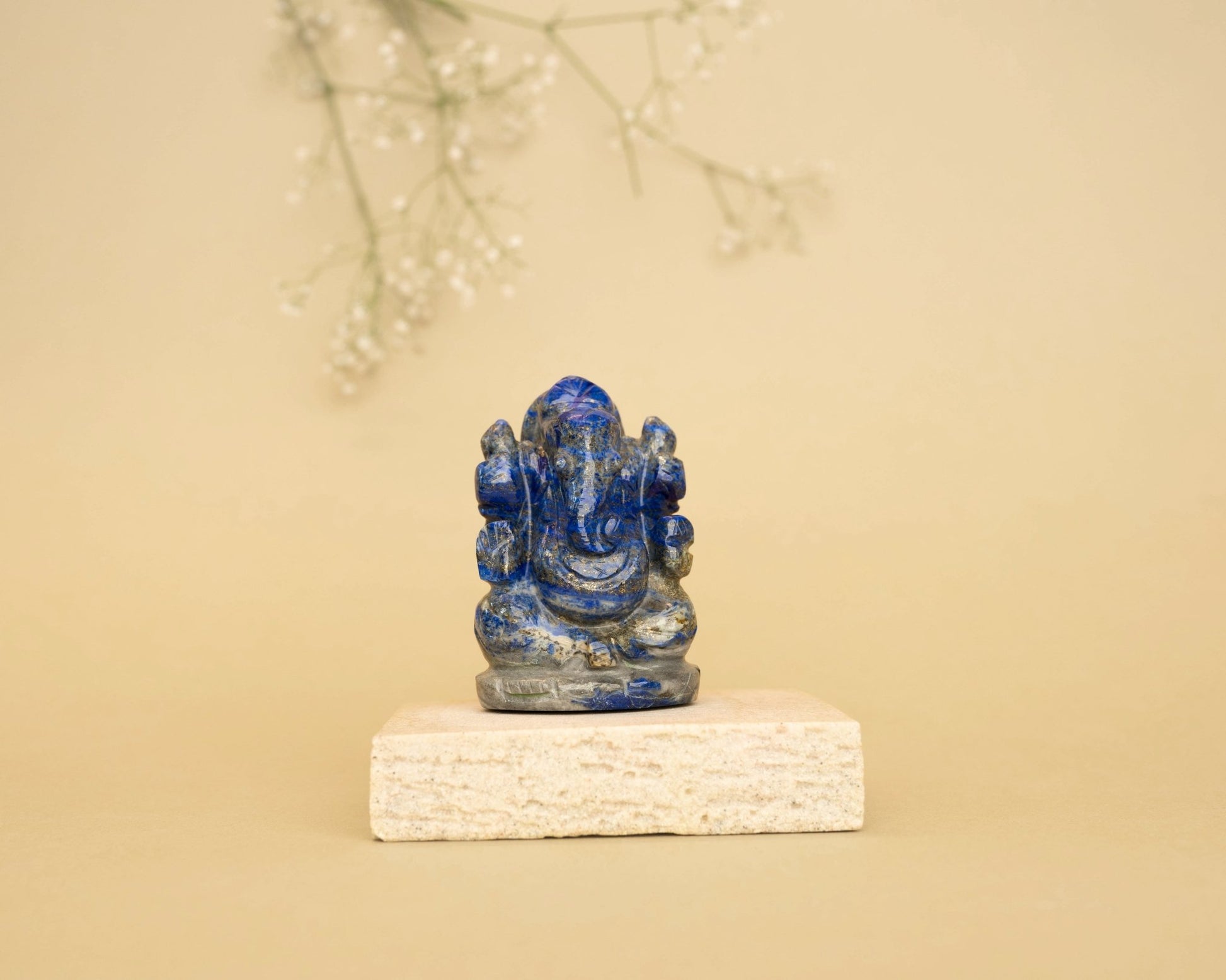 Lapis Lazuli Ganpati 220.9g - Bodh Crystals Ca