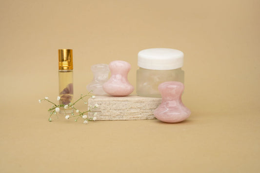 Rose Quartz Mushroom Gua Sha - Bodh Crystals Ca